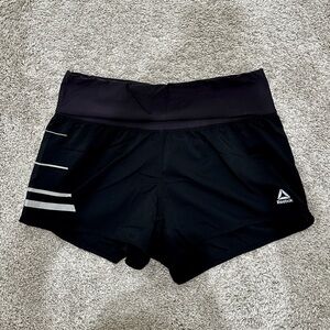 Reebok Women's Black and Gray Athletic Shorts